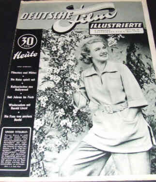 DEUTSCHE FILM ILLUSTRIERTE magazine side cover Issue 19 9 May 1950