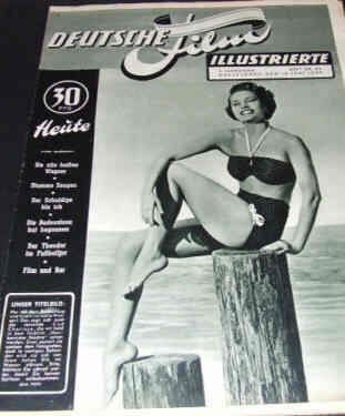 DEUTSCHE FILM ILLUSTRIERTE magazine side cover Issue 24 13 June 1950