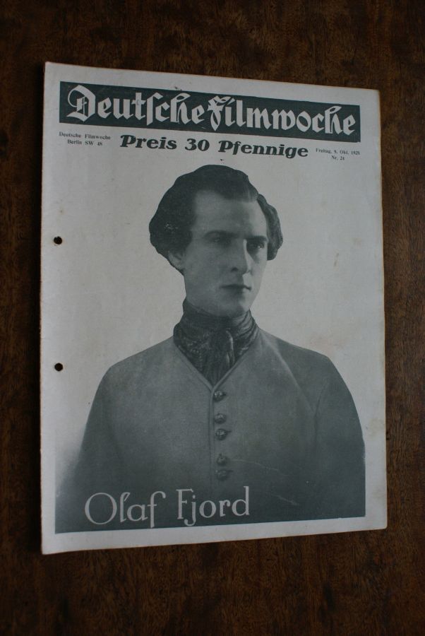 DEUTSCHE FILMWOCHE magazine side cover Issue 24 9 October 1925
