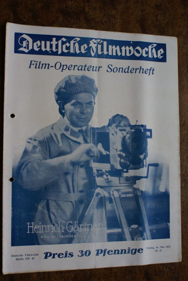 DEUTSCHE FILMWOCHE magazine side cover Issue 25 16 October 1925