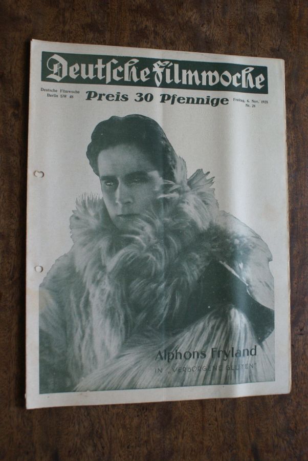 DEUTSCHE FILMWOCHE magazine side cover Issue 28 6 November 1925