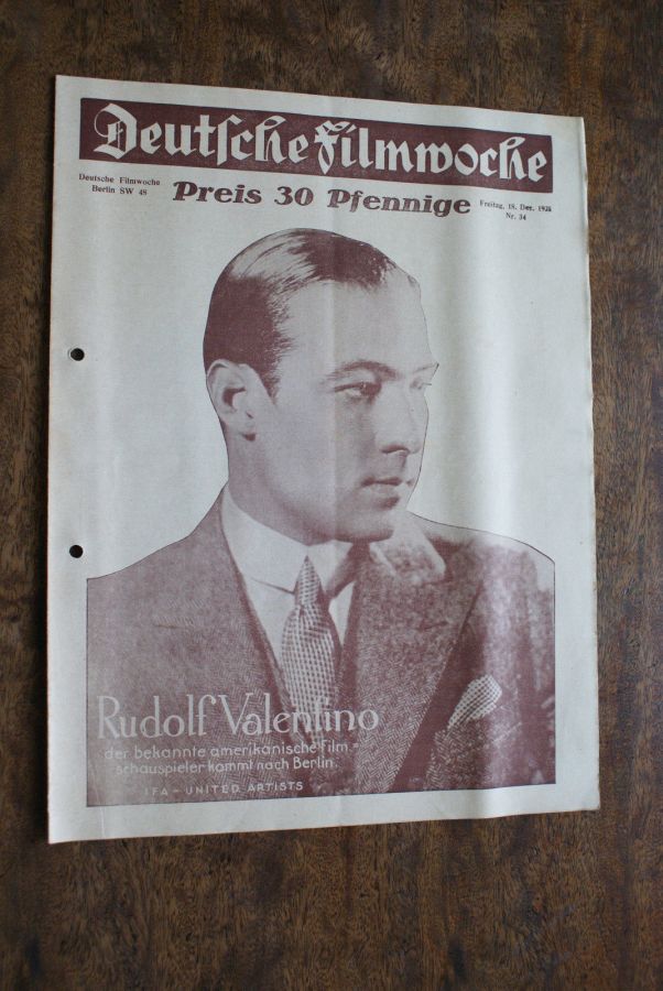 DEUTSCHE FILMWOCHE magazine side cover Issue 34 18 December 1925