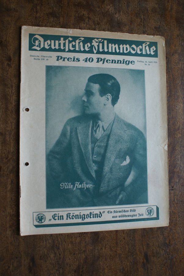 DEUTSCHE FILMWOCHE magazine side cover Issue 16 16 April 1926
