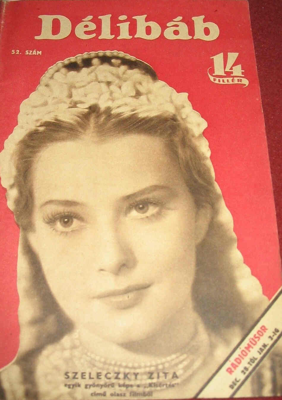 DELIBAB magazine side cover 28 December 1941
