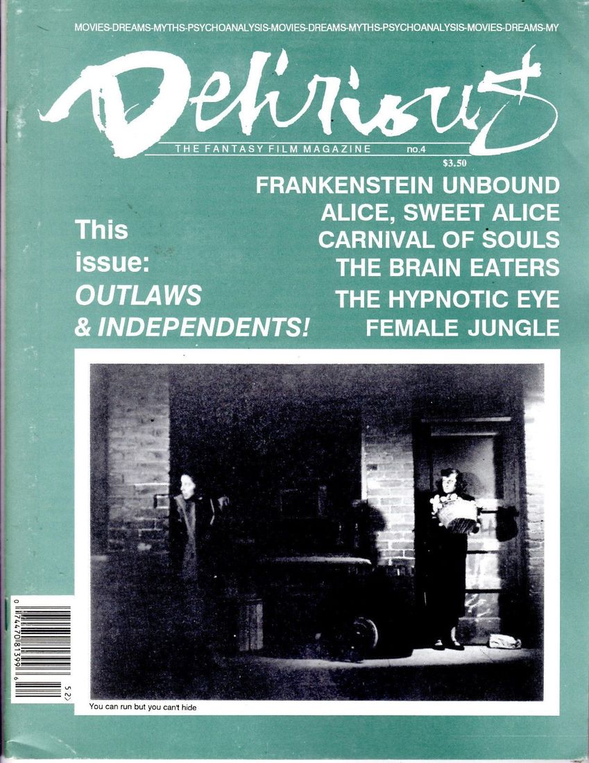 DELIRIOUS magazine side cover Issue 4  1995