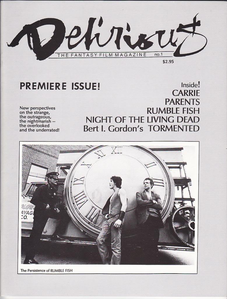 DELIRIOUS magazine side cover Issue 1  1992