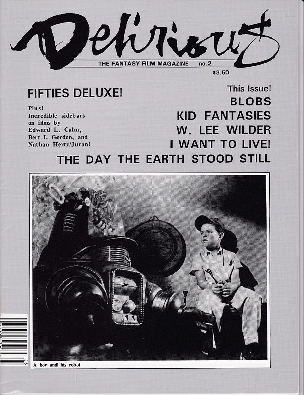 DELIRIOUS magazine side cover Issue 2 December 1992