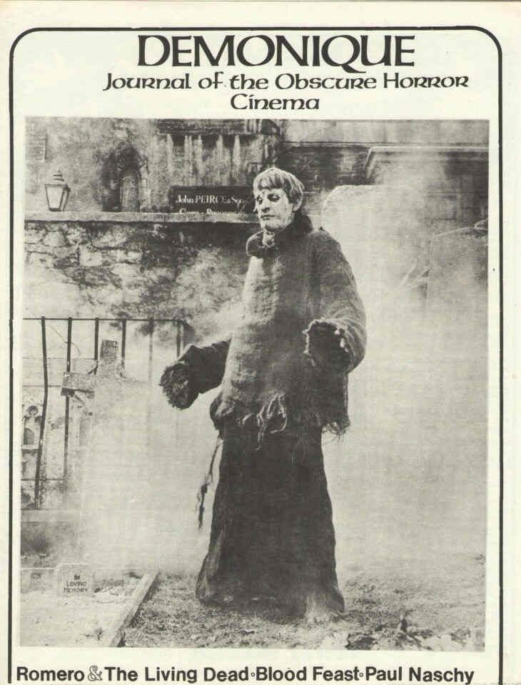 DEMONIQUE magazine side cover Issue 2  1981