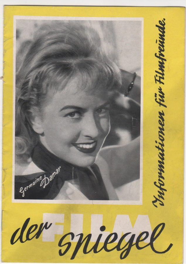FILM SPIEGEL (1954-1959) magazine side cover Issue 42 November 1957