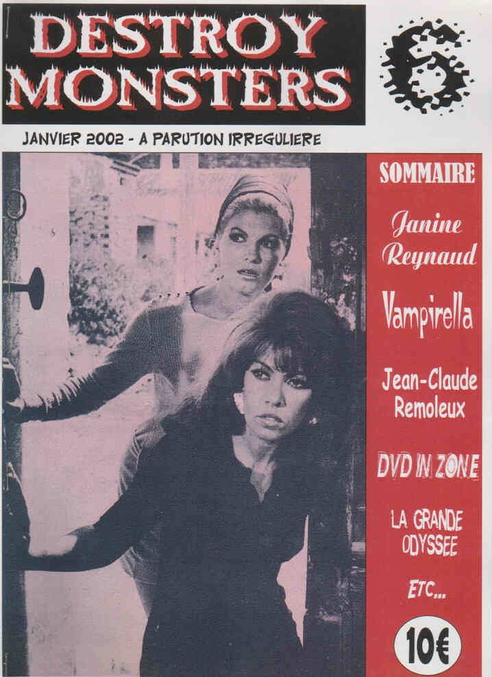 DESTROY MONSTERS magazine side cover Issue 6 January 2002