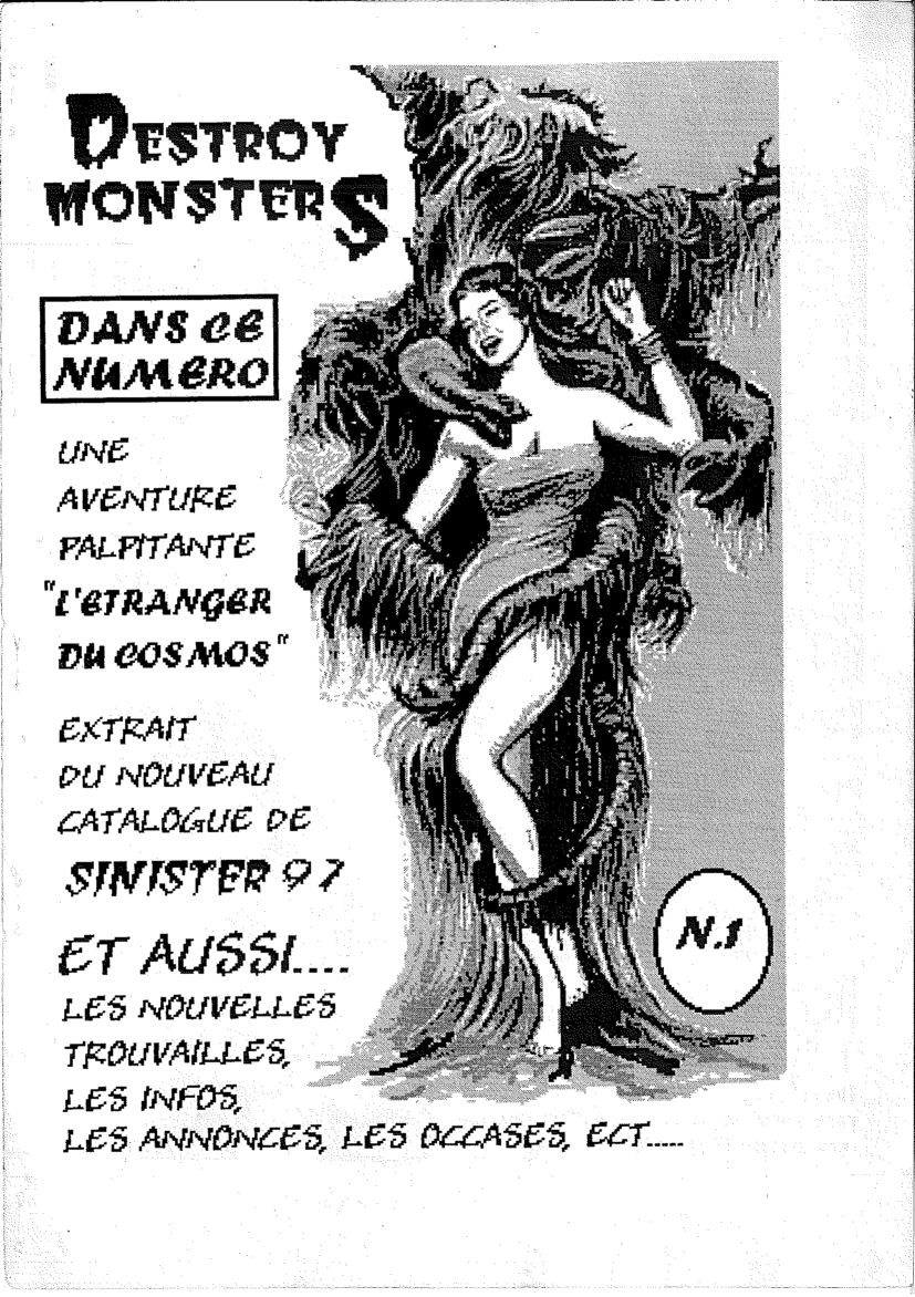 DESTROY MONSTERS magazine side cover Issue 1  1997
