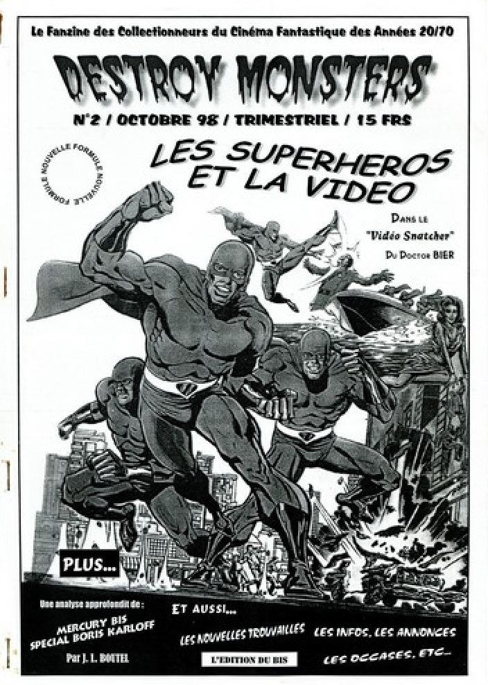DESTROY MONSTERS magazine side cover Issue 2 October 1998