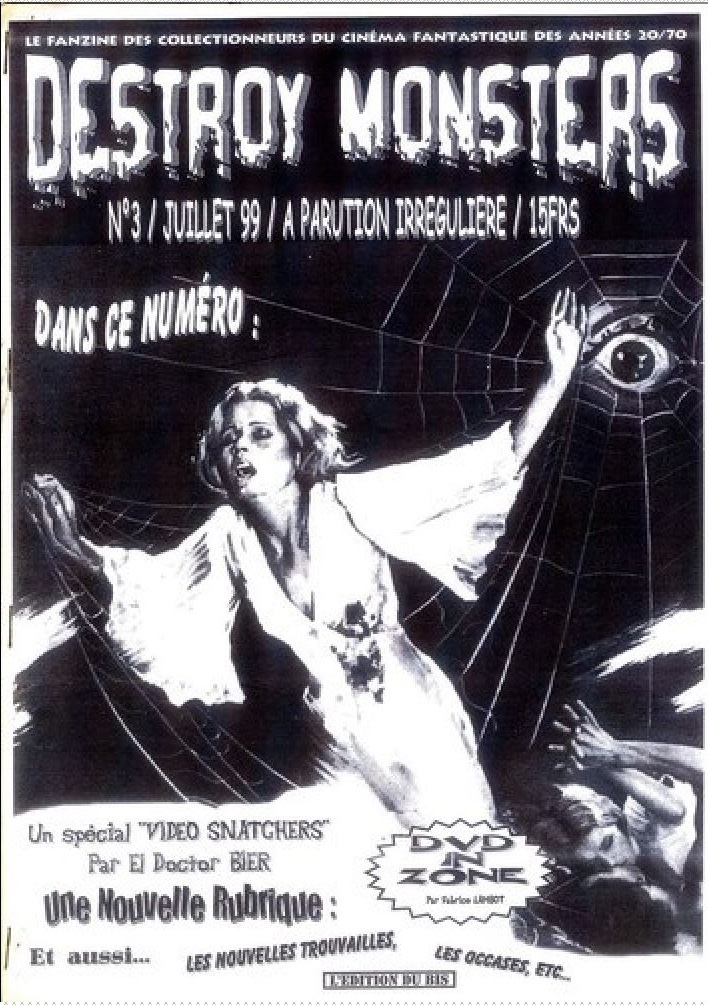 DESTROY MONSTERS magazine side cover Issue 3 July 1999