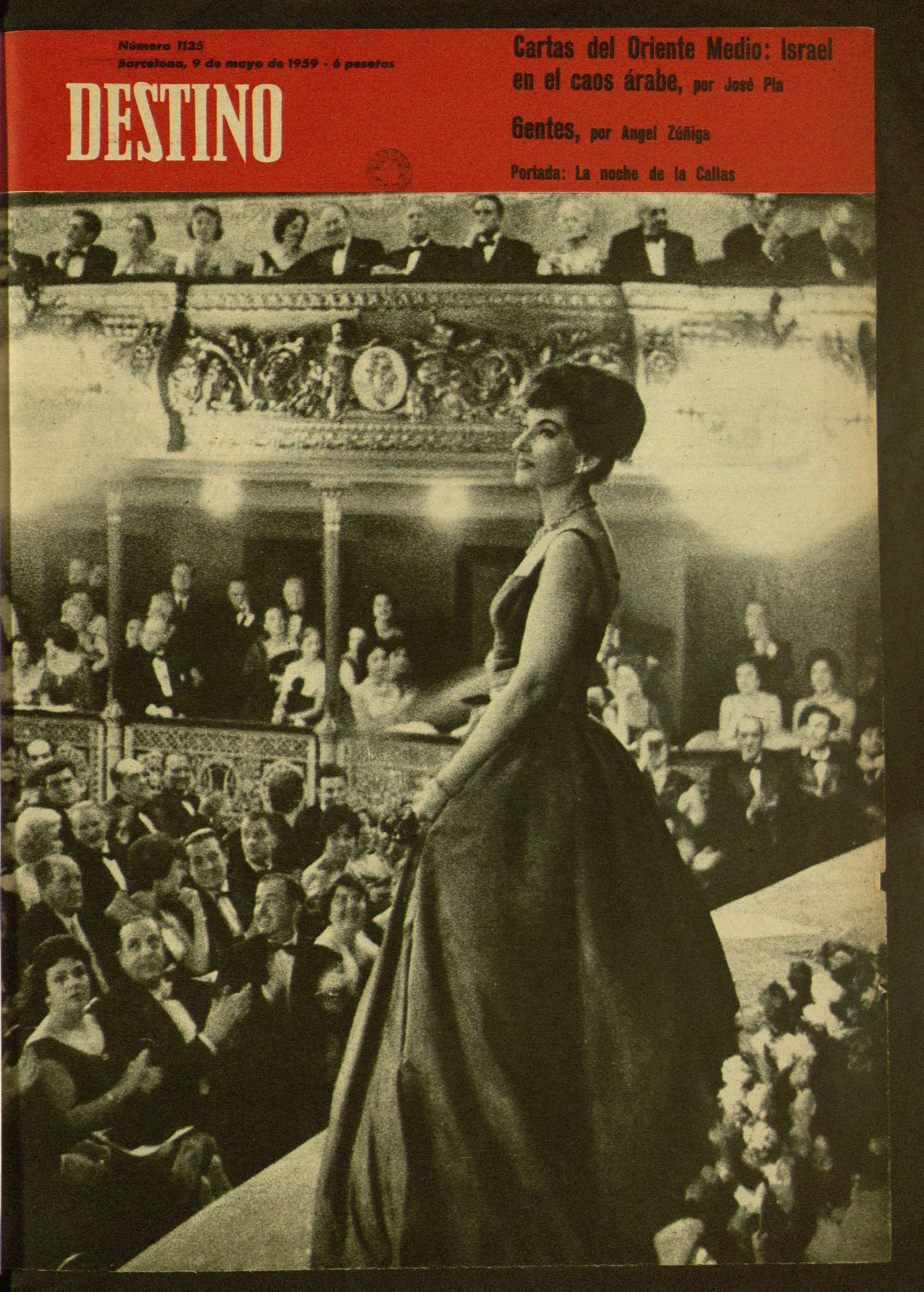 DESTINO magazine side cover Issue 1135 9 May 1959