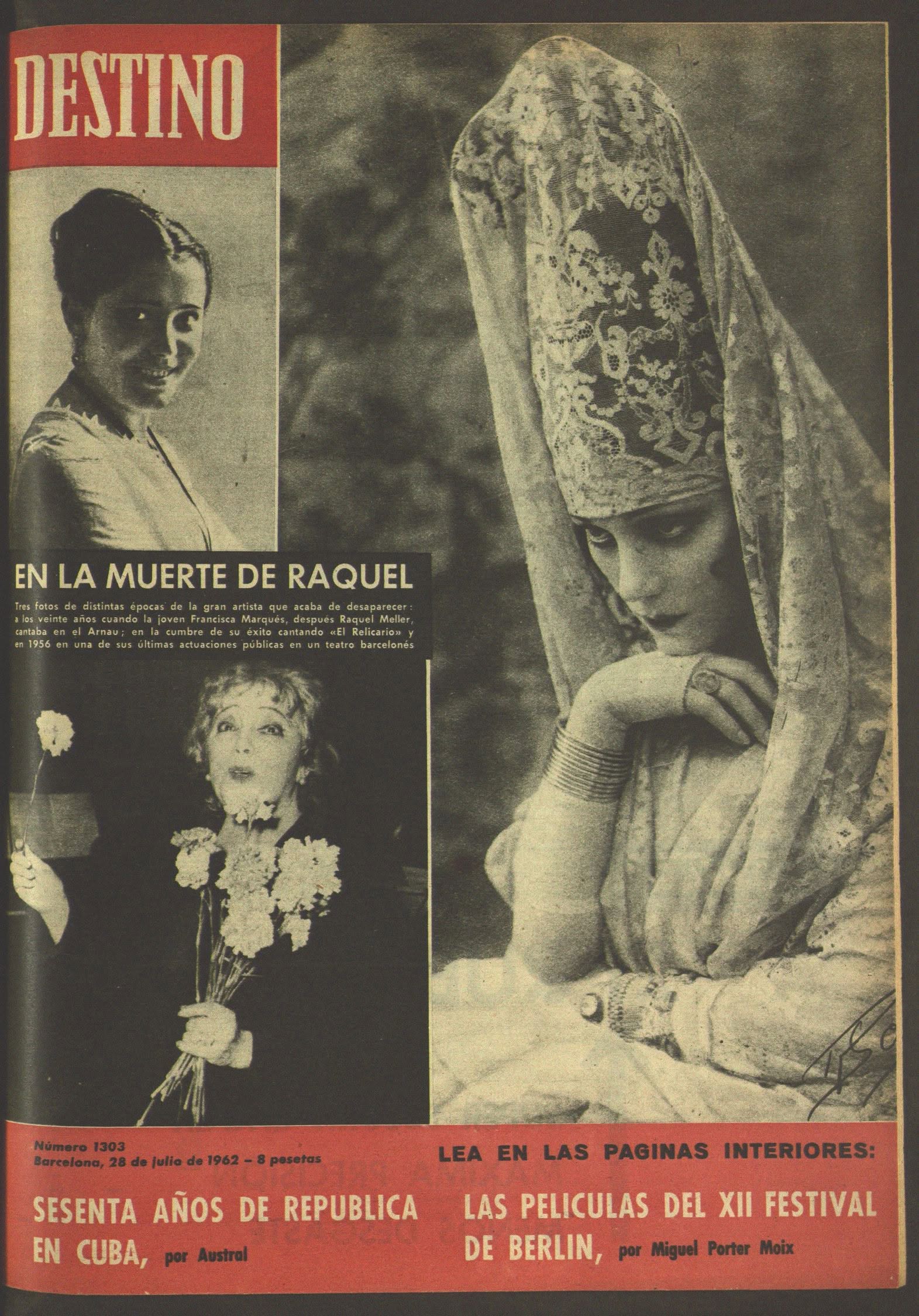 DESTINO magazine side cover Issue 1303 28 July 1962