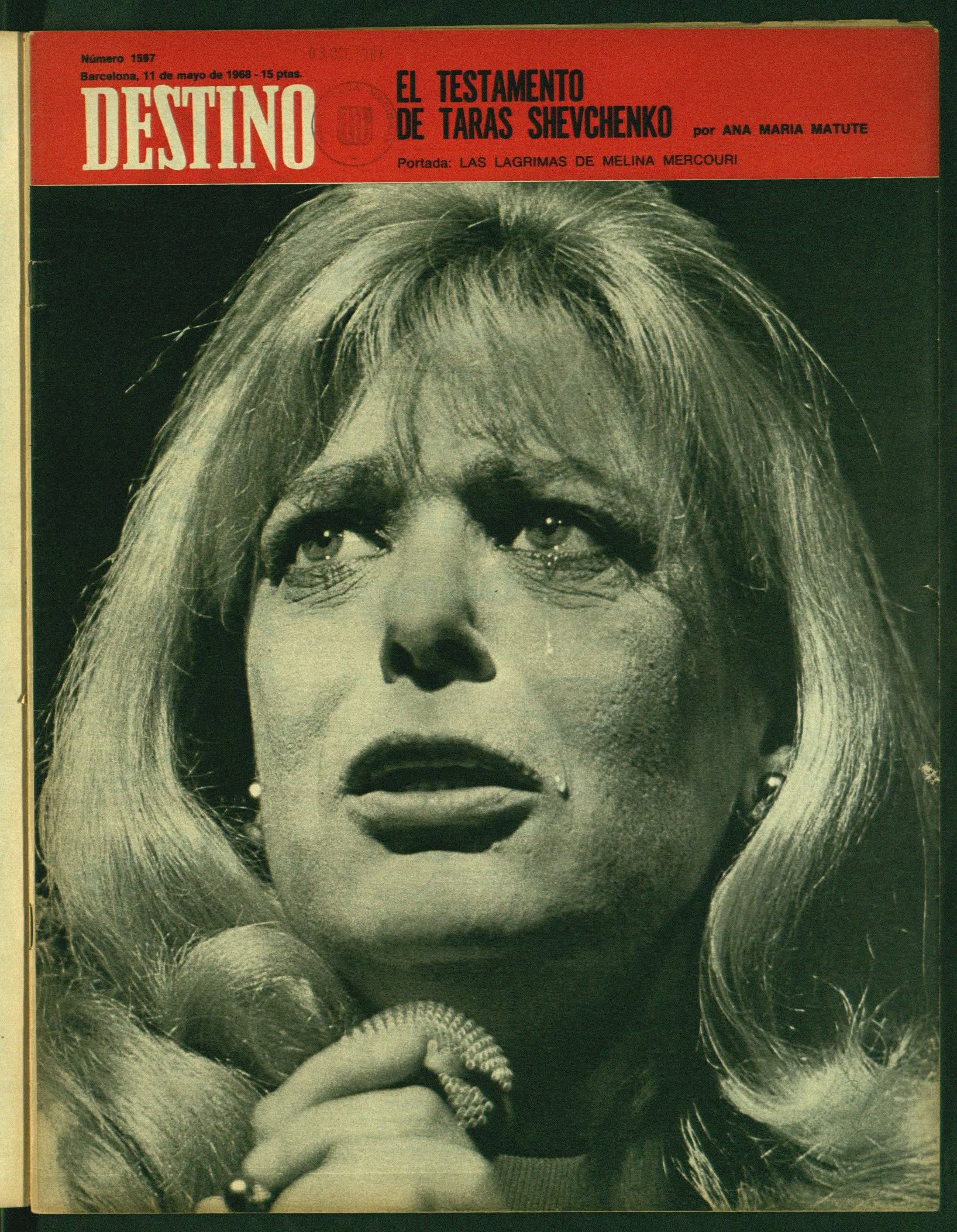 DESTINO magazine side cover Issue 1597 11 May 1968