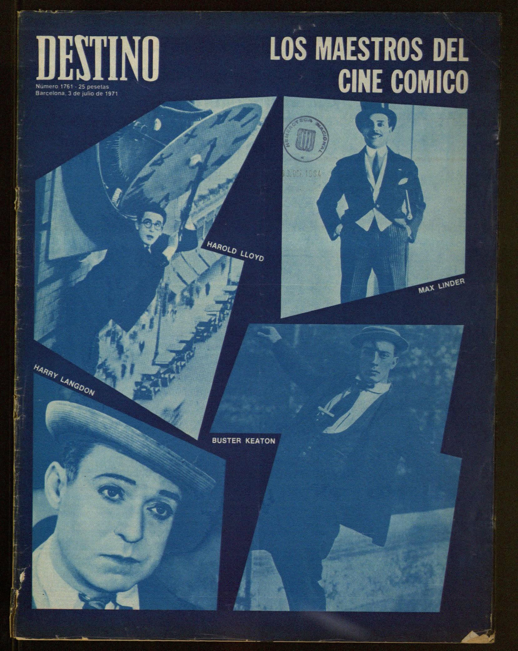 DESTINO magazine side cover Issue 1761 3 July 1971