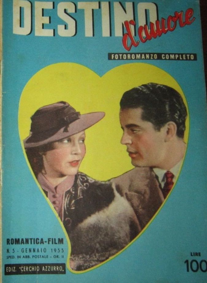 DESTINO D AMORE magazine side cover  January 1955