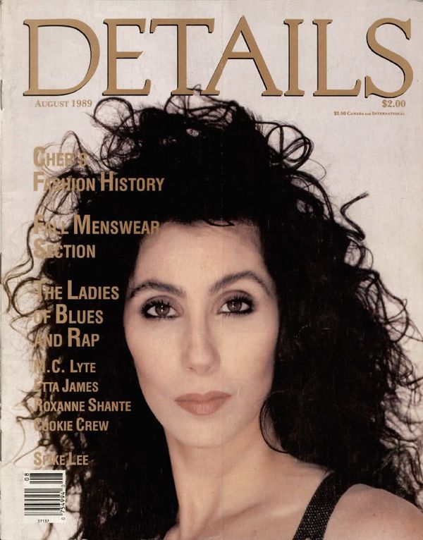 DETAILS magazine side cover  August 1989