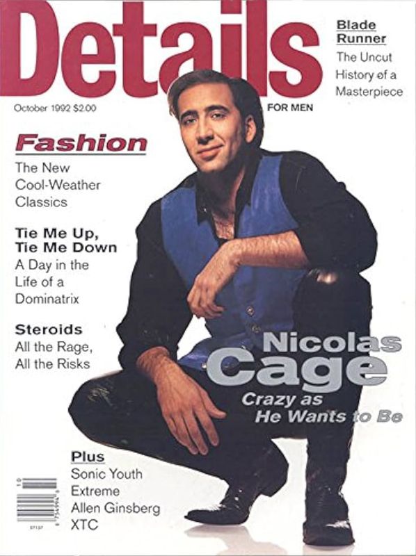 DETAILS magazine side cover  October 1992