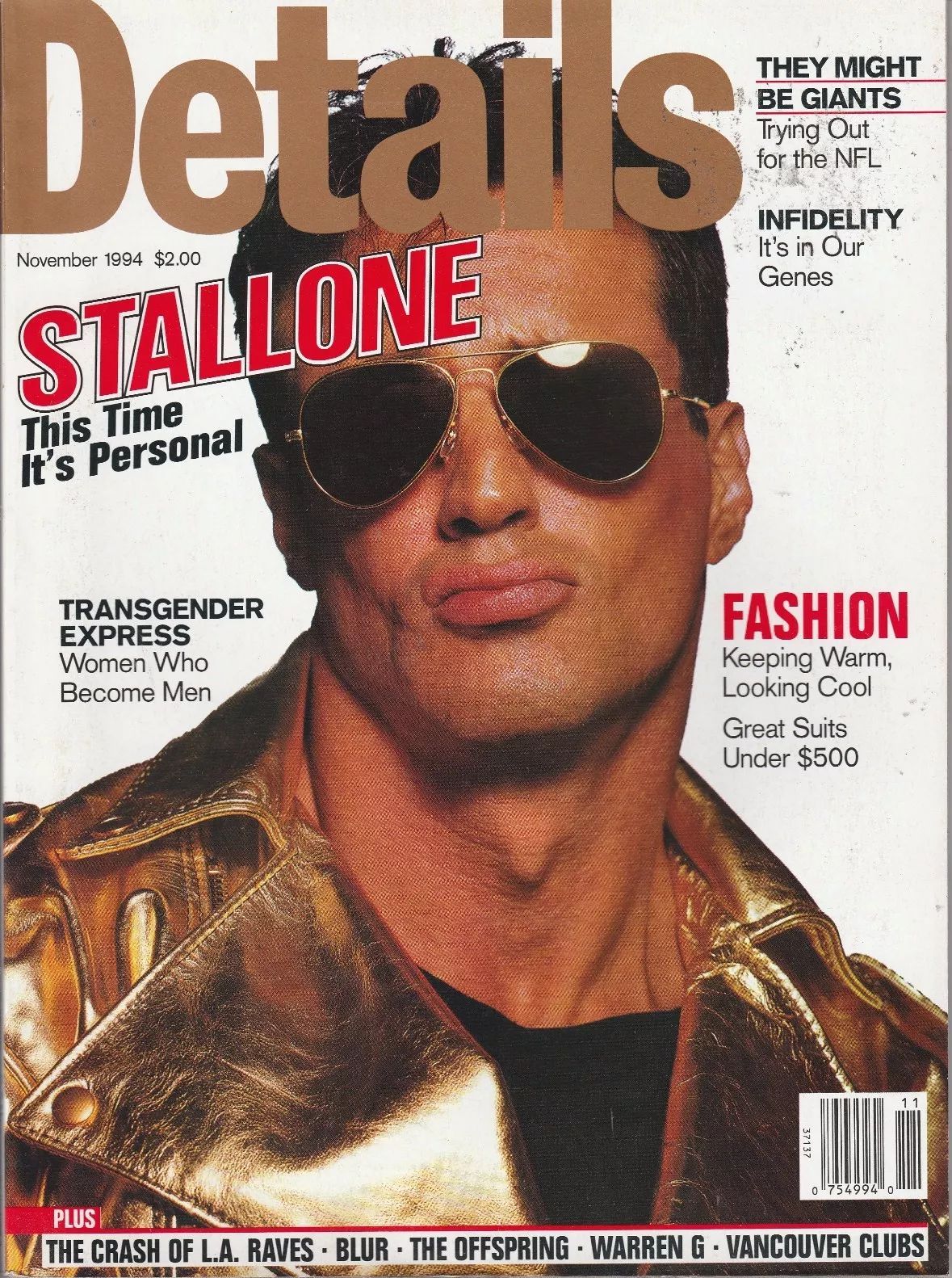 DETAILS magazine side cover  November 1994