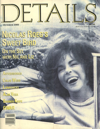 DETAILS magazine side cover  October 1989