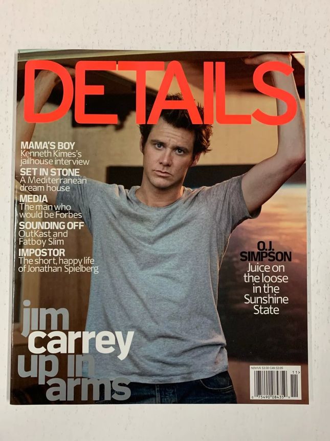DETAILS magazine side cover  November 2000
