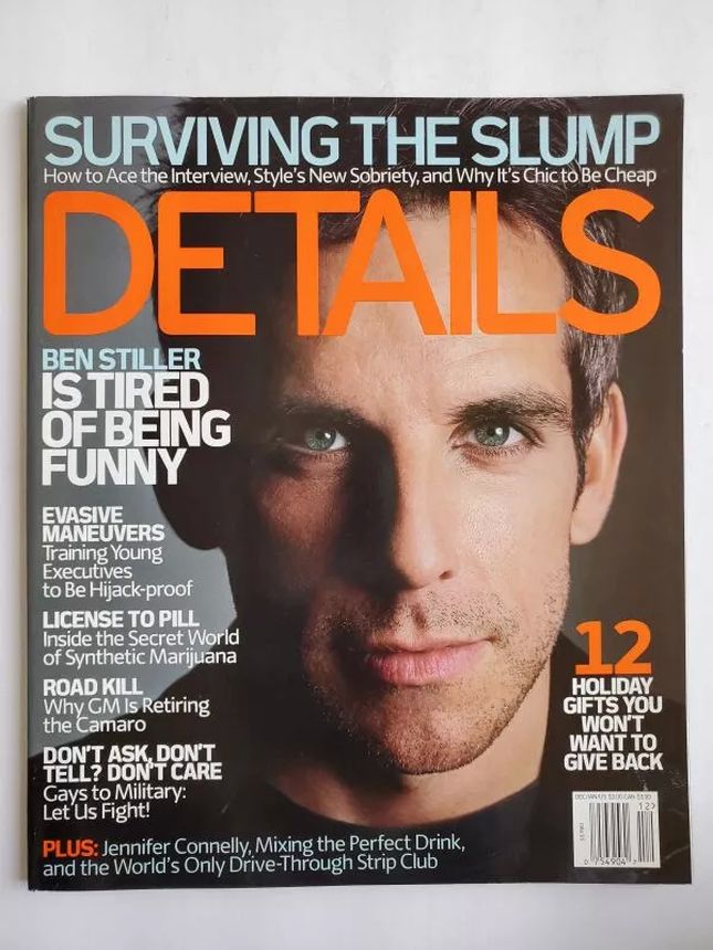 DETAILS magazine side cover  December 2001/ January 2002 