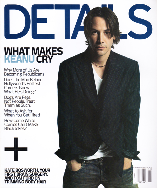 DETAILS magazine side cover  November 2003