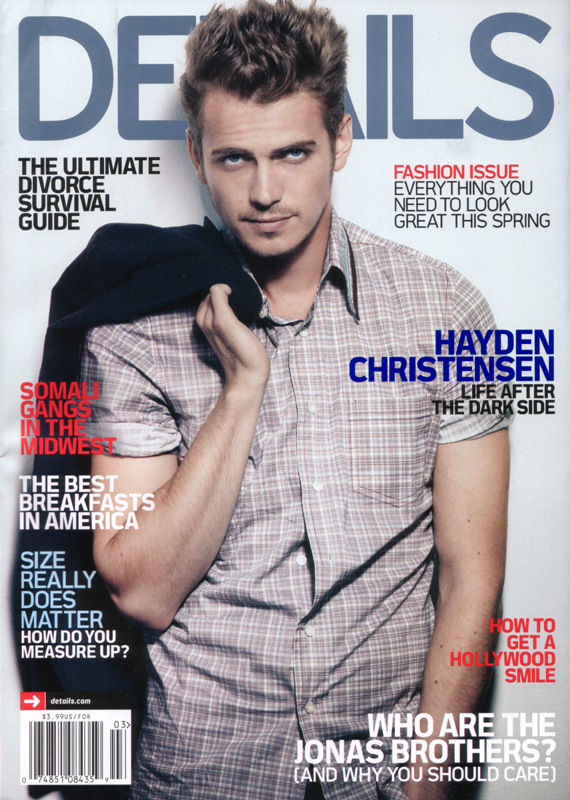 DETAILS magazine side cover  March 2008
