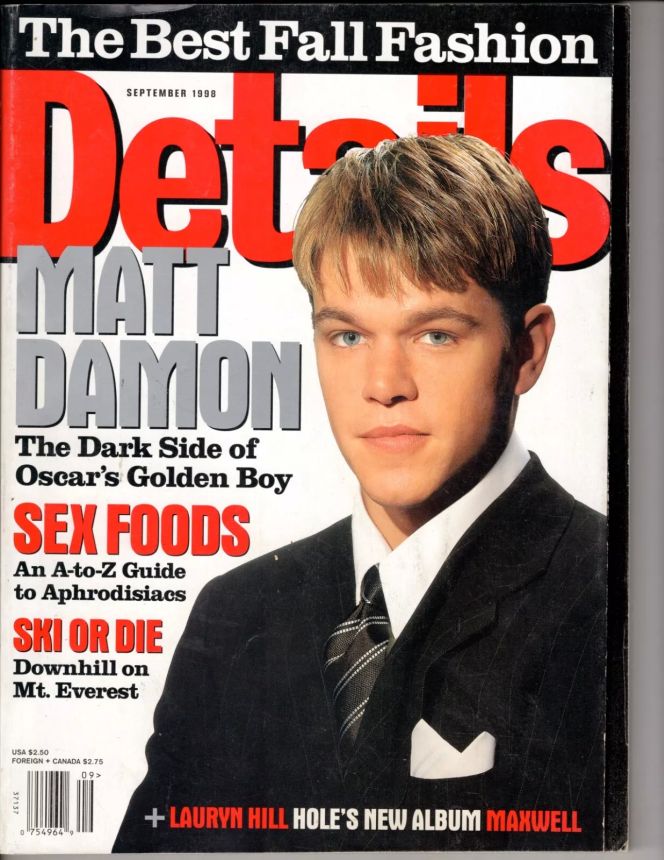 DETAILS magazine side cover  September 1998