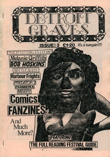 DETROIT GRAVES magazine side cover Issue 3  1991