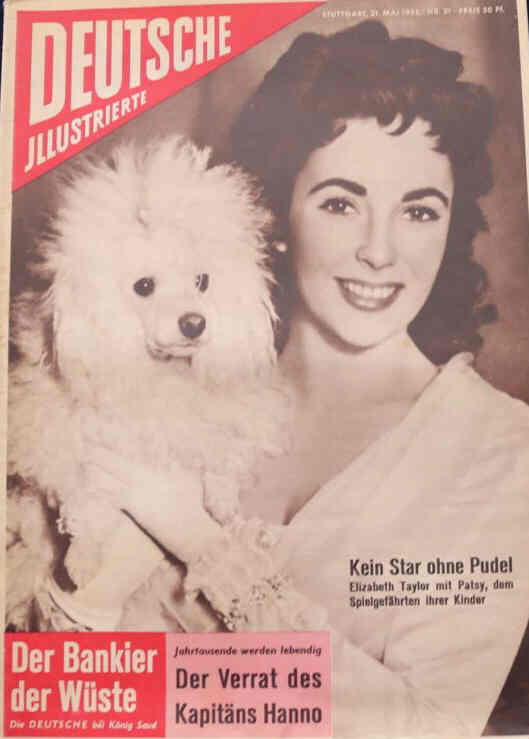 DEUTSCHE ILLUSTRIERTE magazine side cover Issue 21 21 May 1955