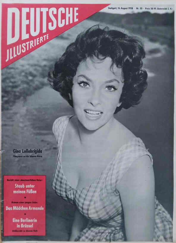 DEUTSCHE ILLUSTRIERTE magazine side cover Issue 33 16 August 1958