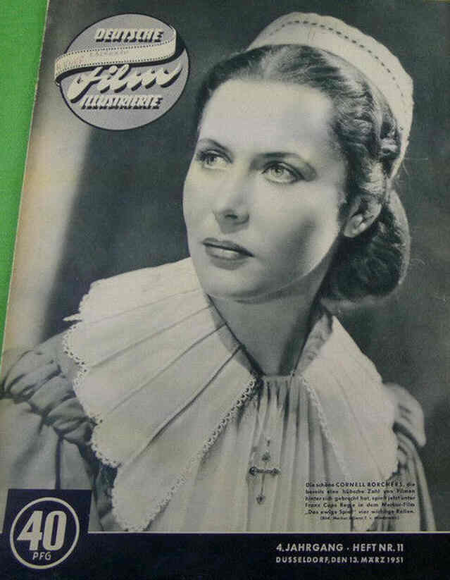 DEUTSCHE FILM ILLUSTRIERTE magazine side cover Issue 11  March 1951