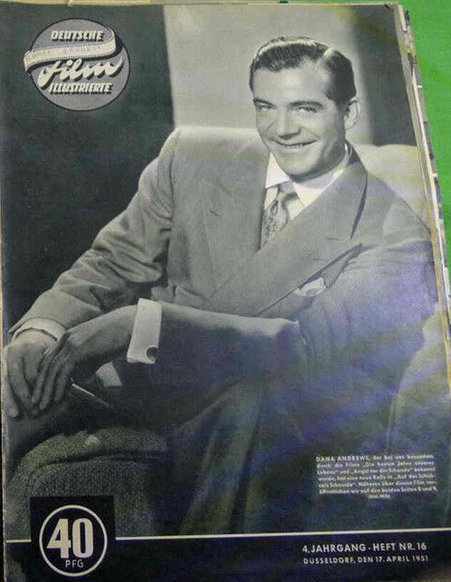 DEUTSCHE FILM ILLUSTRIERTE magazine side cover Issue 16  April 1951
