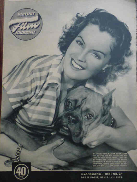DEUTSCHE FILM ILLUSTRIERTE magazine side cover Issue 27 1 July 1952