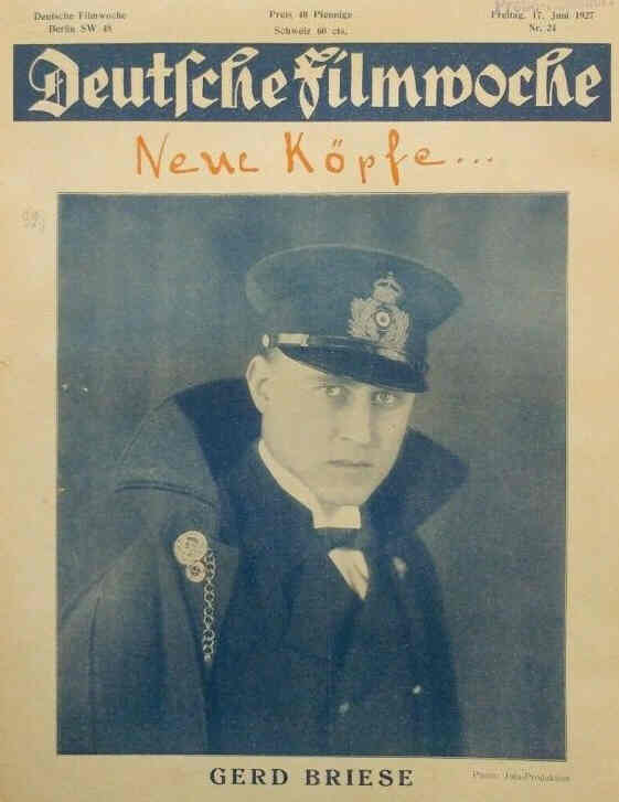 DEUTSCHE FILMWOCHE magazine side cover Issue 24 17 June 1927