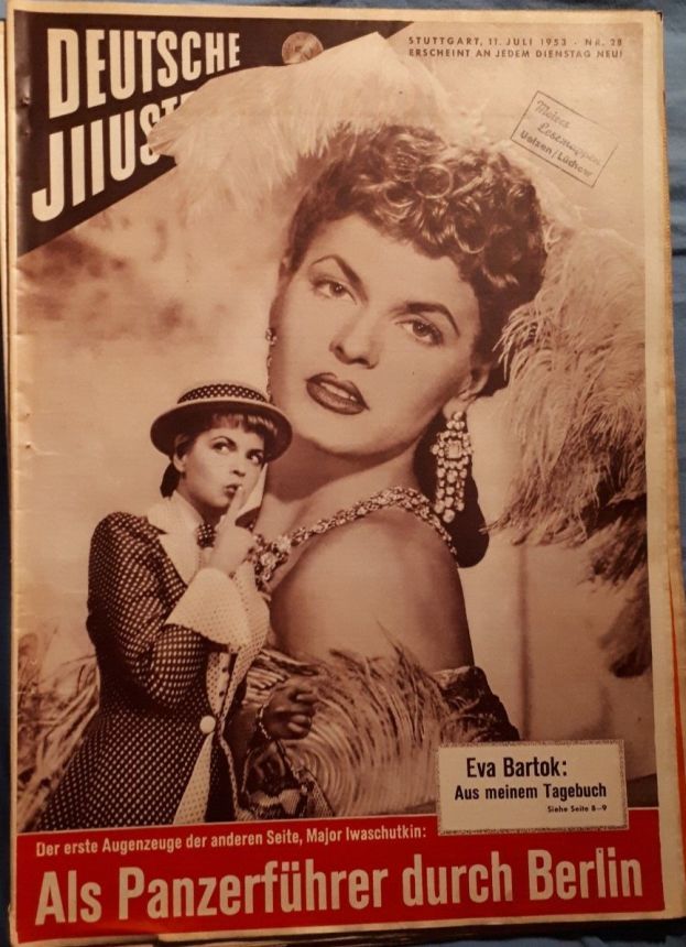 DEUTSCHE ILLUSTRIERTE magazine side cover Issue 28 11 July 1953