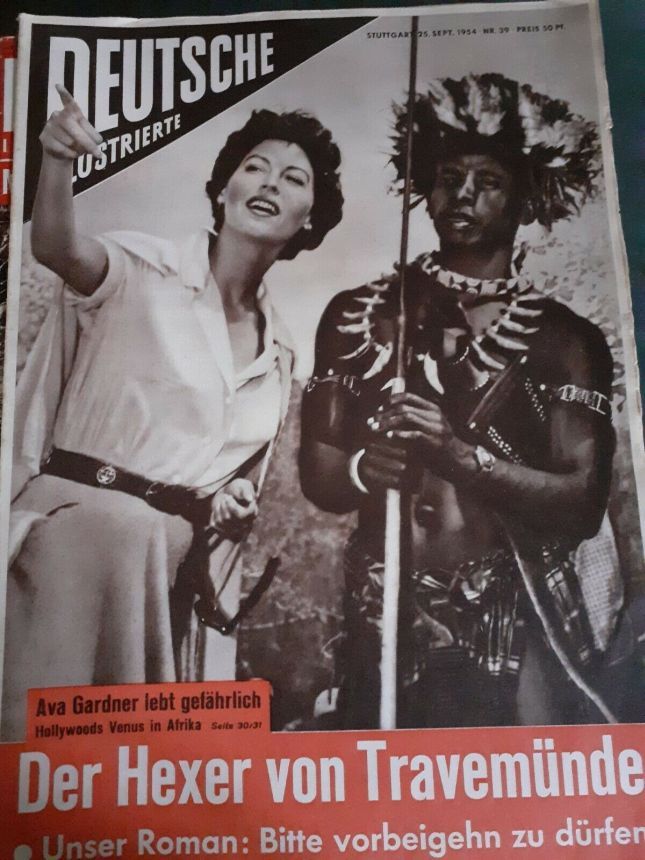 DEUTSCHE ILLUSTRIERTE magazine side cover Issue 39 25 September 1954