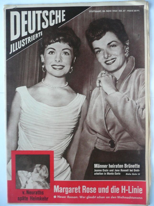 DEUTSCHE ILLUSTRIERTE magazine side cover Issue 47 20 November 1954