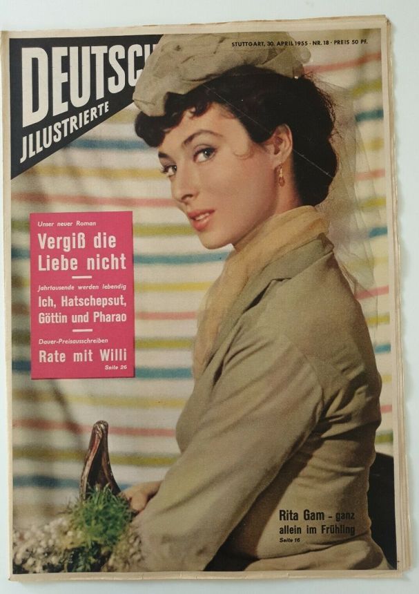 DEUTSCHE ILLUSTRIERTE magazine side cover Issue 18 30 April 1955