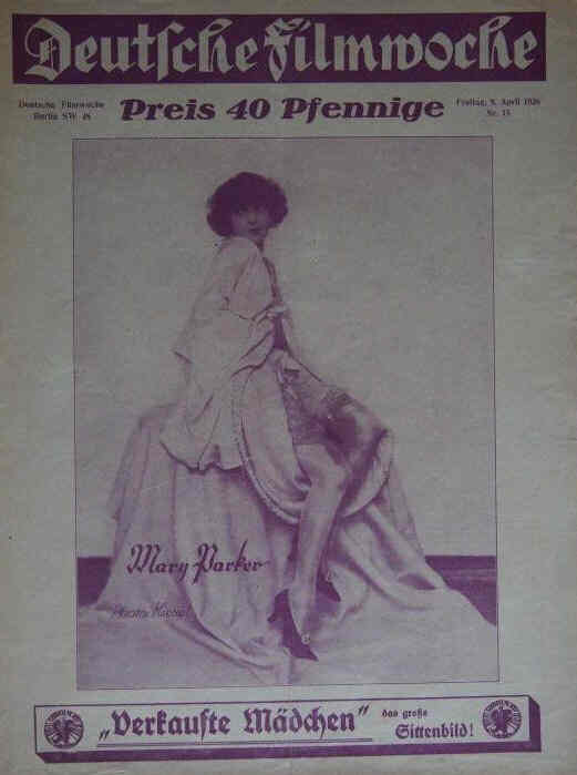 DEUTSCHE FILMWOCHE magazine side cover Issue 15 9 April 1926