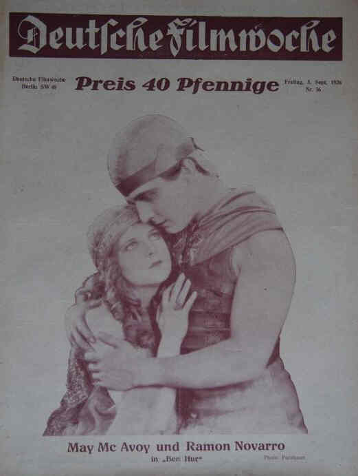 DEUTSCHE FILMWOCHE magazine side cover Issue 36 3 September 1926