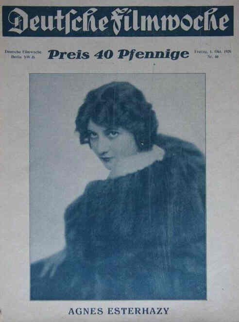 DEUTSCHE FILMWOCHE magazine side cover Issue 40 1 October 1926
