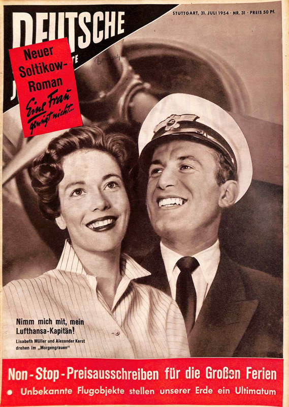 DEUTSCHE ILLUSTRIERTE magazine side cover Issue 31 31 July 1954