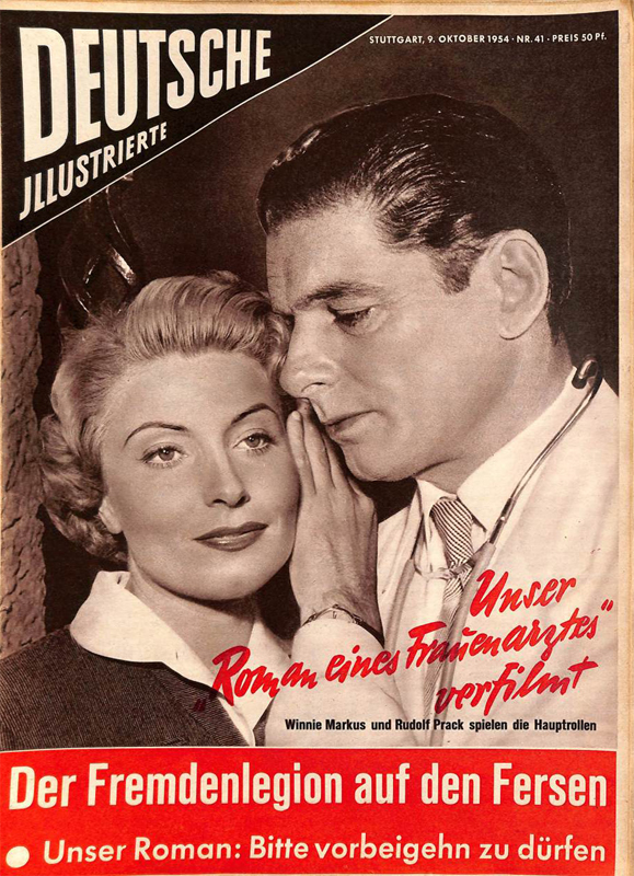 DEUTSCHE ILLUSTRIERTE magazine side cover Issue 41 9 October 1954