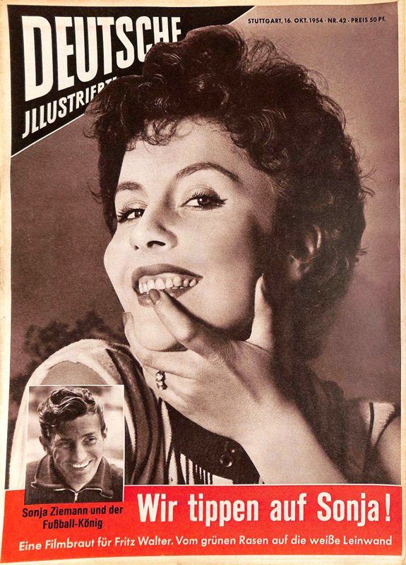 DEUTSCHE ILLUSTRIERTE magazine side cover Issue 42 16 October 1954