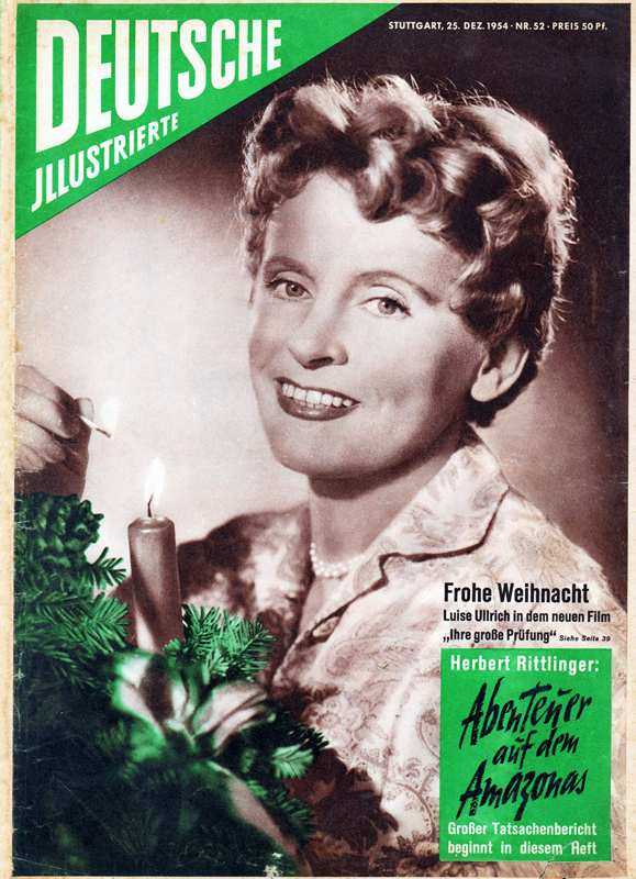 DEUTSCHE ILLUSTRIERTE magazine side cover Issue 52 25 December 1954