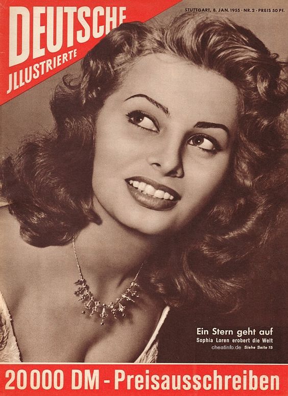 DEUTSCHE ILLUSTRIERTE magazine side cover 8 January 1955